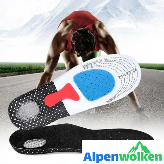 Alpenwolken - Silikon Orthesen Einlegesohle für Stoßdämpfung, Fußschmerzen und Fasciitis