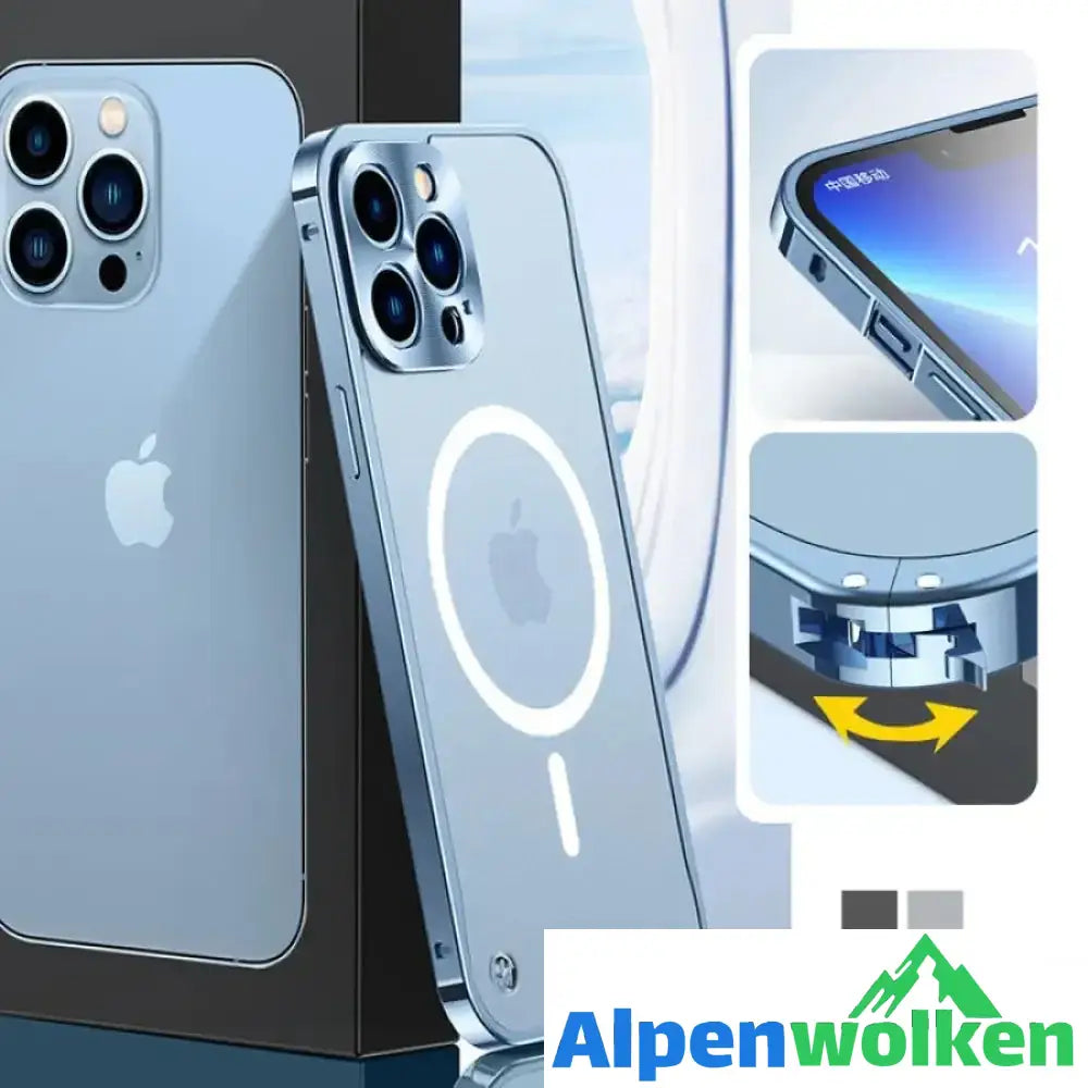 Alpenwolken - 📱Silvester-Sale - 50 % Rabatt📱Magnetische Handyhülle für iPhone mit Metallrahmen