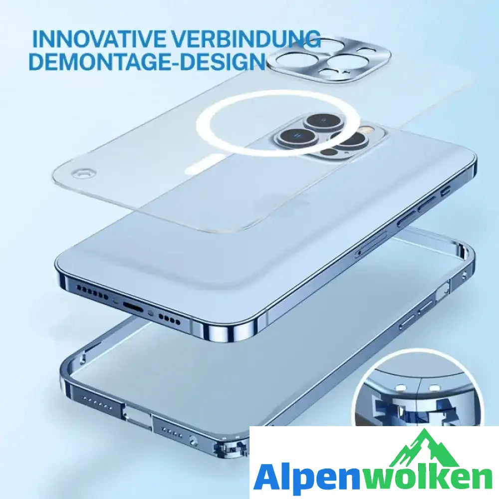 Alpenwolken - 📱Silvester-Sale - 50 % Rabatt📱Magnetische Handyhülle für iPhone mit Metallrahmen