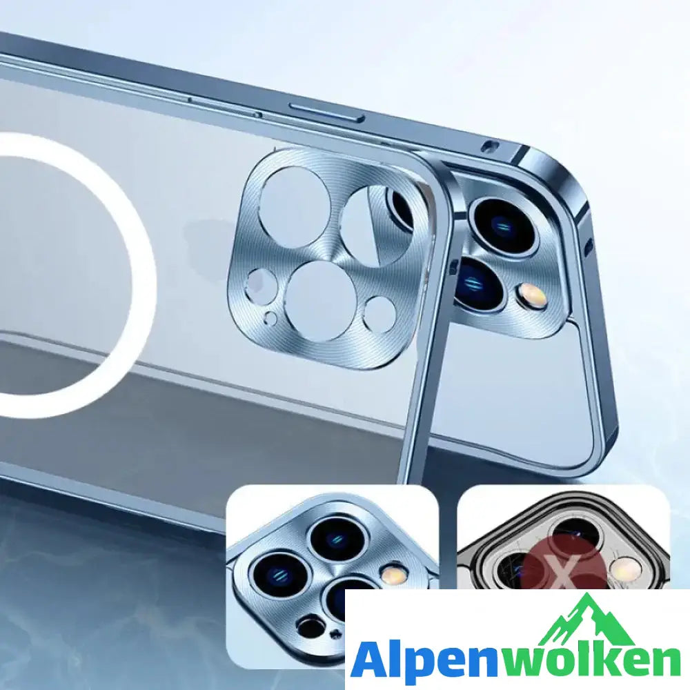 Alpenwolken - 📱Silvester-Sale - 50 % Rabatt📱Magnetische Handyhülle für iPhone mit Metallrahmen