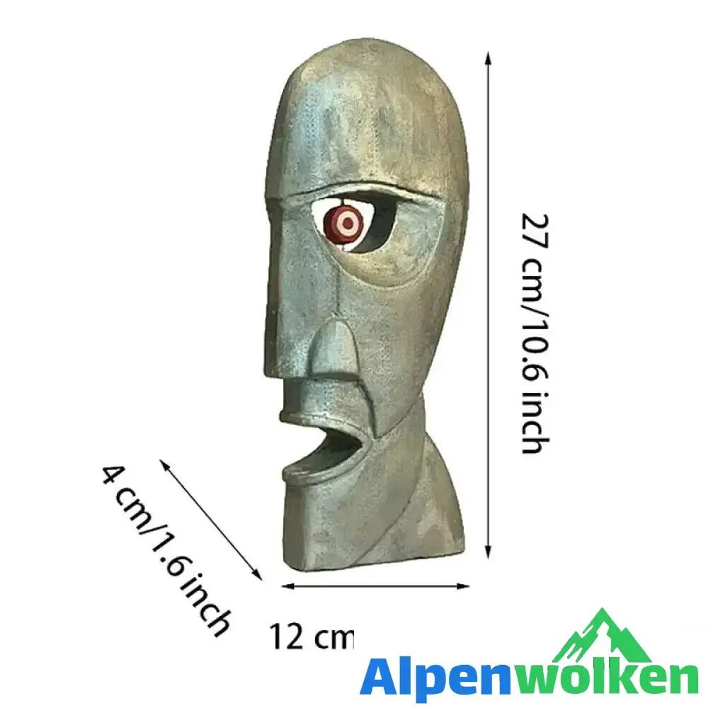 Alpenwolken - Skulptur menschlicher Kopf Dekoration Kunsthandwerk