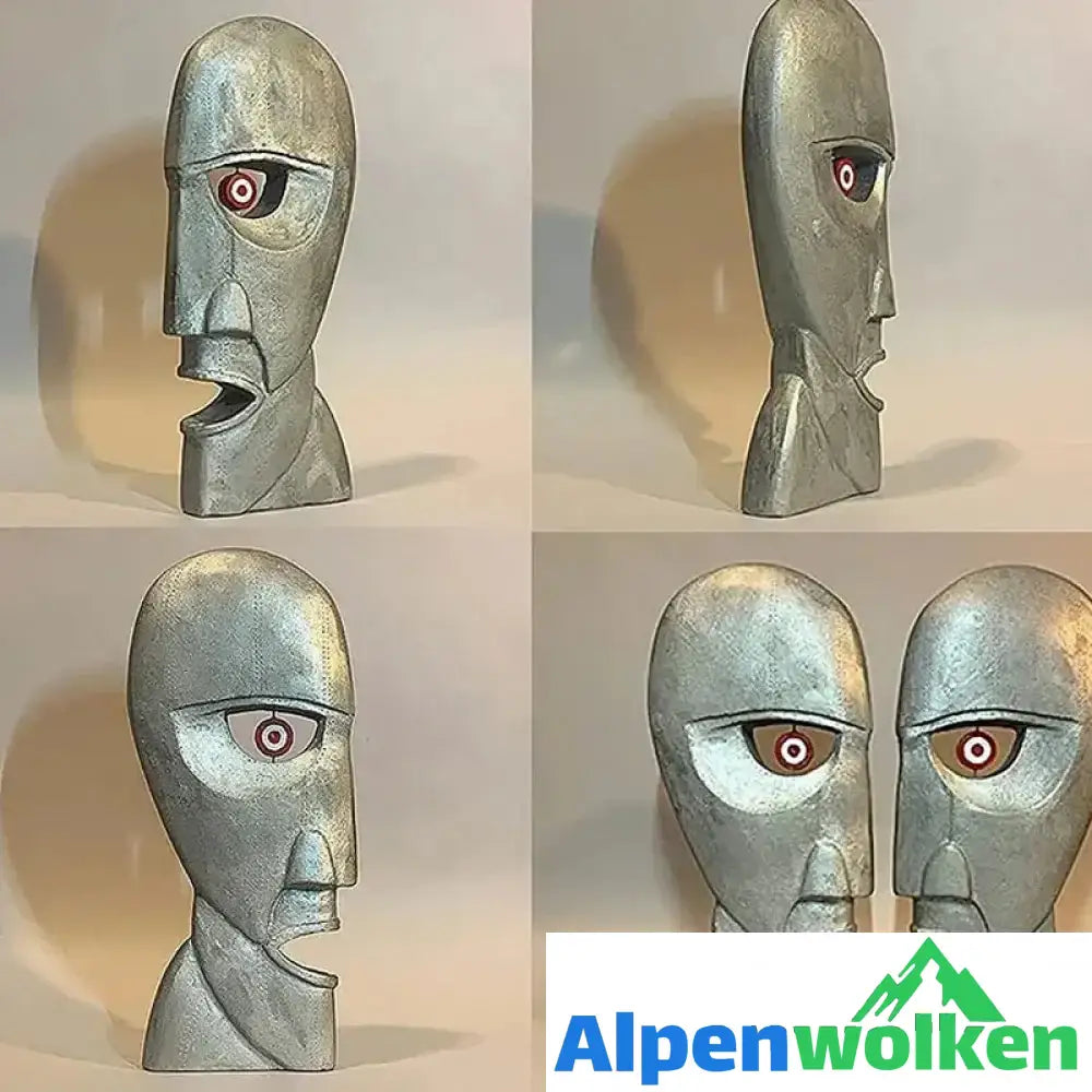 Alpenwolken - Skulptur menschlicher Kopf Dekoration Kunsthandwerk