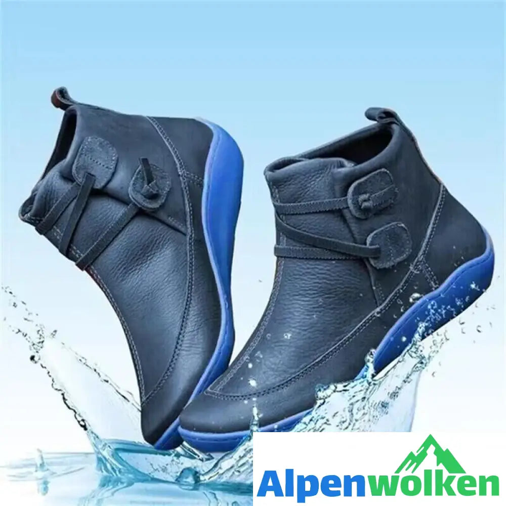 Alpenwolken - Snow Ankle Boots Wasserdichtes Leder Orthopädische Schuhe