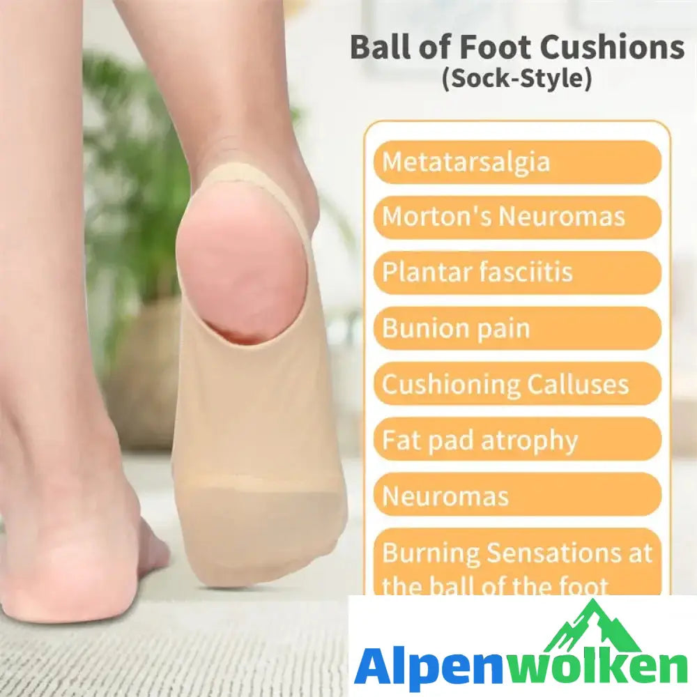 Alpenwolken - Sock-Style Ball of Foot Cushions for Women