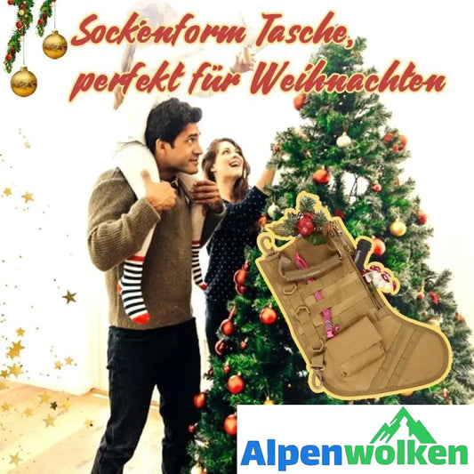 Alpenwolken - Sockenform Tasche, perfekt für Weihnachten