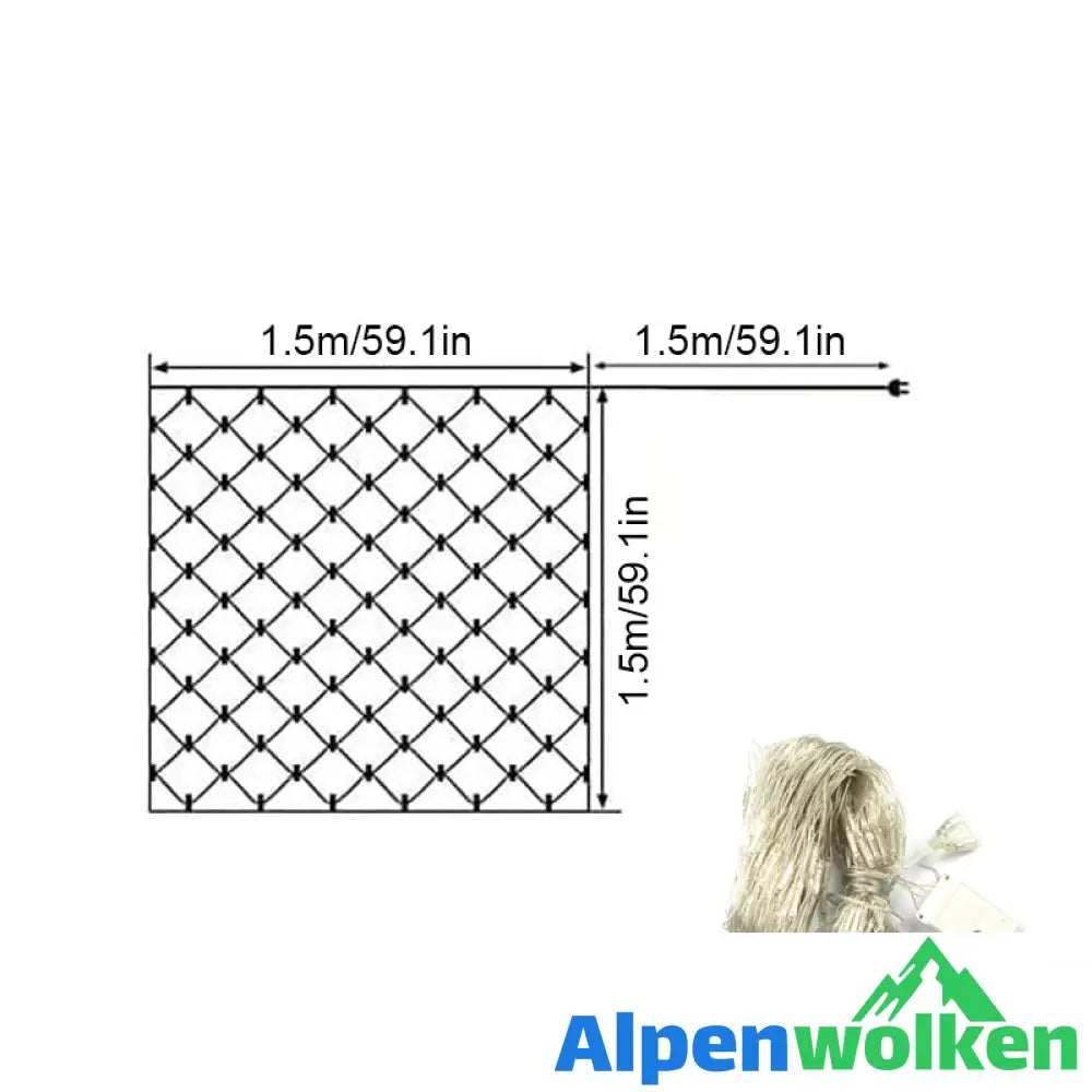 Alpenwolken - Solar-Fischnetz-Leuchte