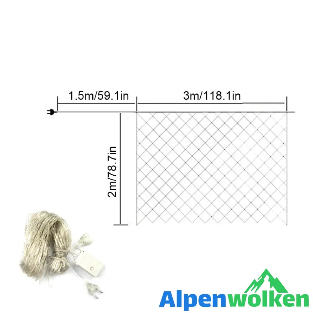 Alpenwolken - Solar-Fischnetz-Leuchte