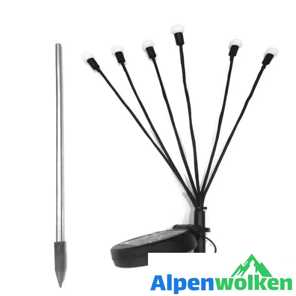 Alpenwolken - Solar Garten LED Glühwürmchen Steckleuchte | selber bauen garten RGB 6 KÖPFE