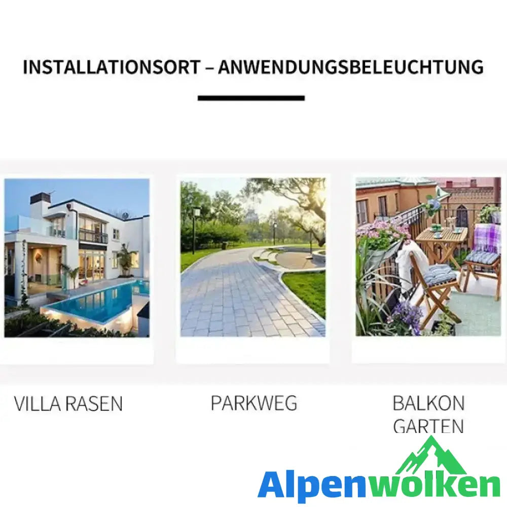 Alpenwolken - Solar Mini Gartenlampe