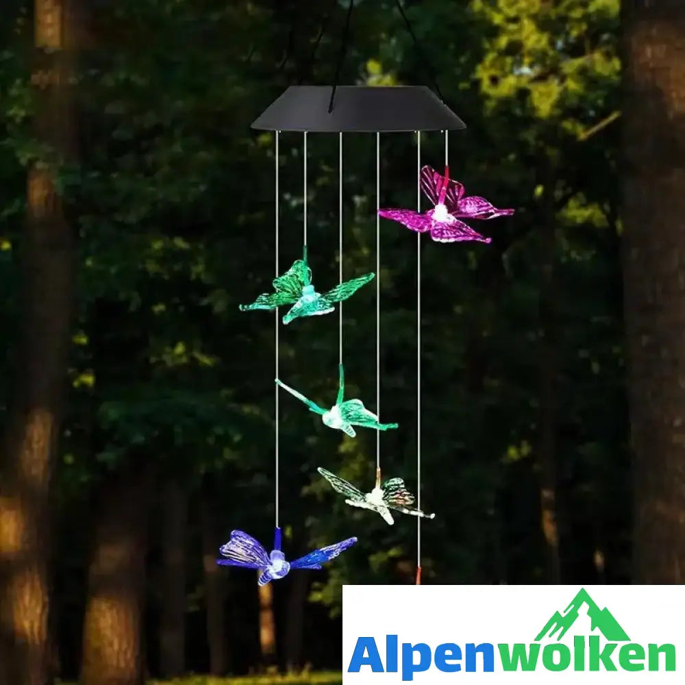 Alpenwolken - Solar-Schmetterling-Kronleuchter