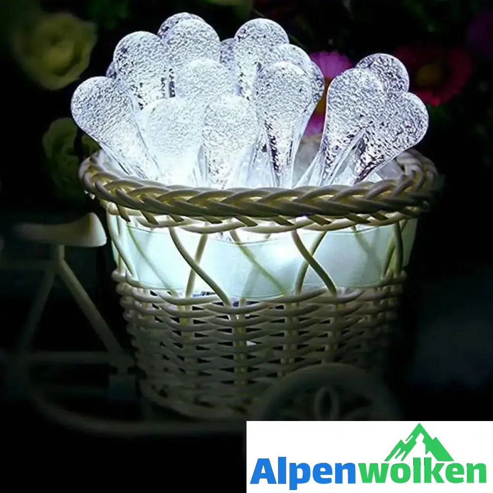 Alpenwolken - 🌈✨Solar Wassertropfen Lichterkette✨💡 💡Weiß🎇