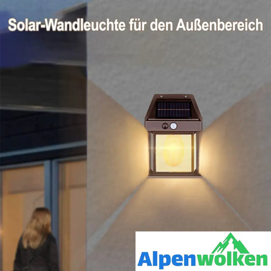 Alpenwolken - Solar Wolfram Wandleuchte für den Außenbereich