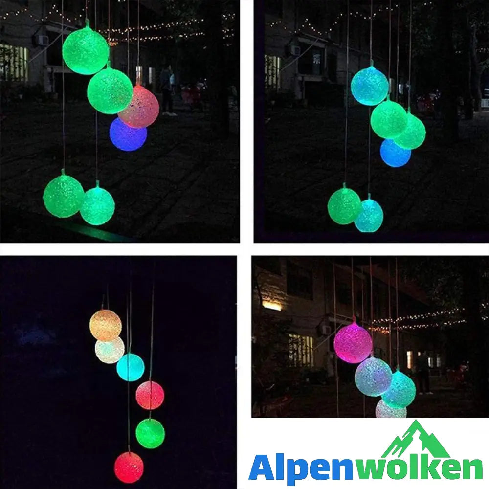 Alpenwolken - Solarbetriebene Kristallkugelleuchte im Freien