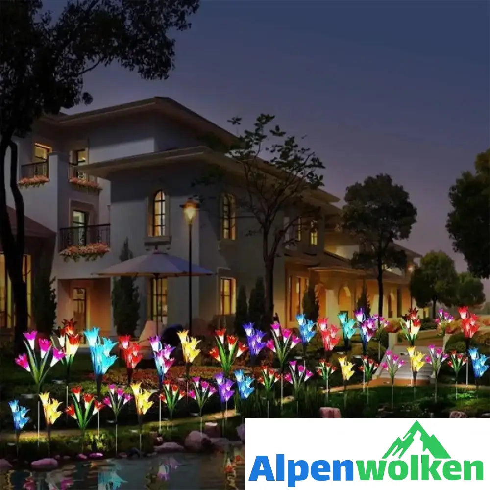 Alpenwolken - Solarbetriebene LED-Blume, Solar Garten Stake Lichter