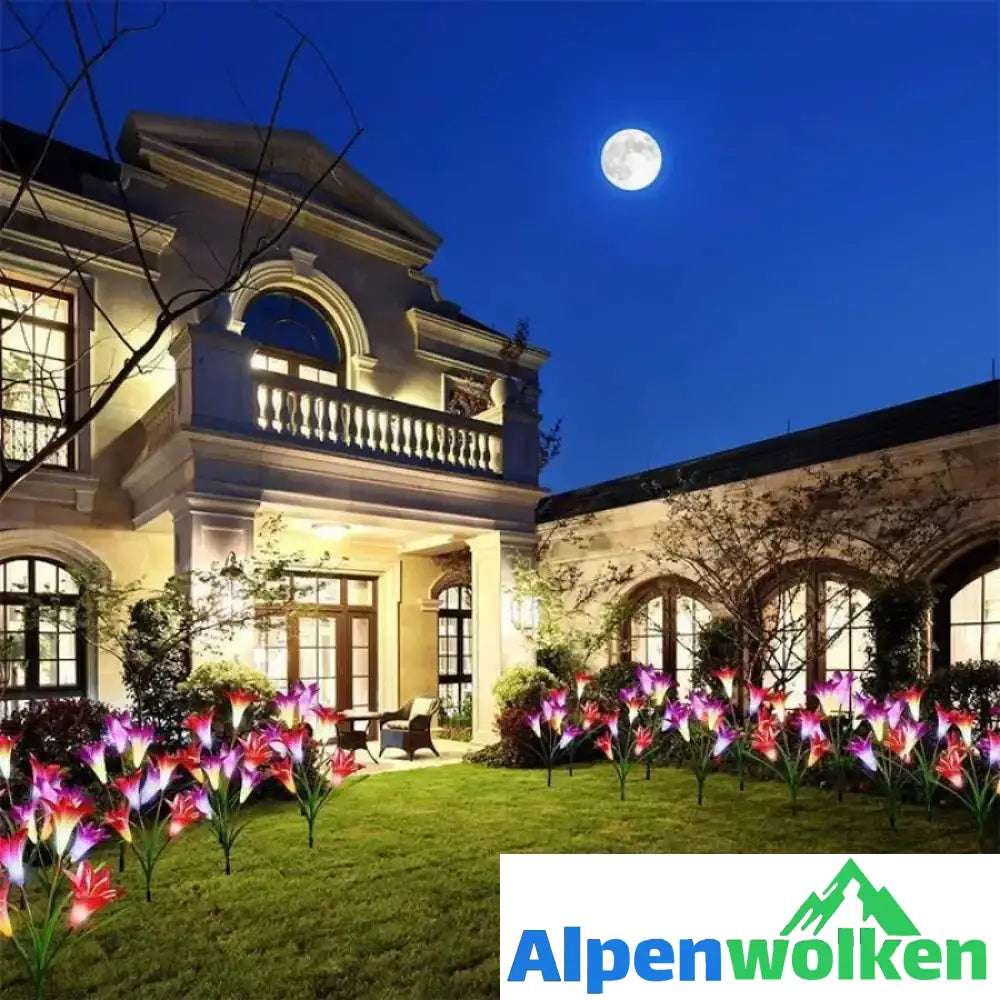 Alpenwolken - Solarbetriebene LED-Blume, Solar Garten Stake Lichter