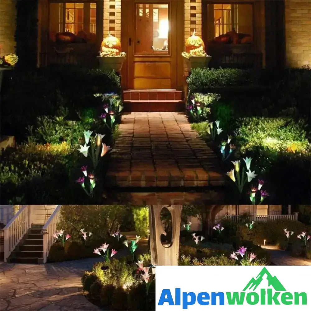 Alpenwolken - Solarbetriebene LED-Blume, Solar Garten Stake Lichter