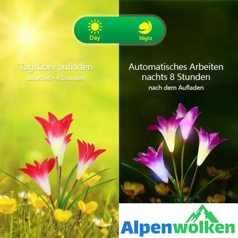 Alpenwolken - Solarbetriebene LED-Blume, Solar Garten Stake Lichter