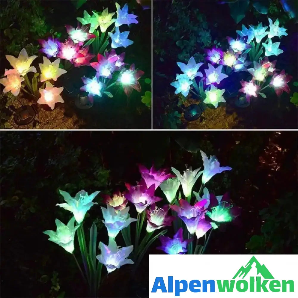 Alpenwolken - Solarbetriebene LED-Blume, Solar Garten Stake Lichter