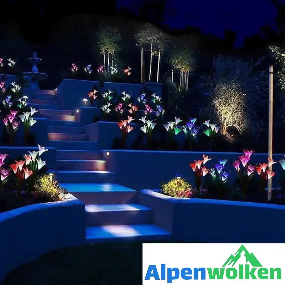 Alpenwolken - Solarbetriebene LED-Blume, Solar Garten Stake Lichter