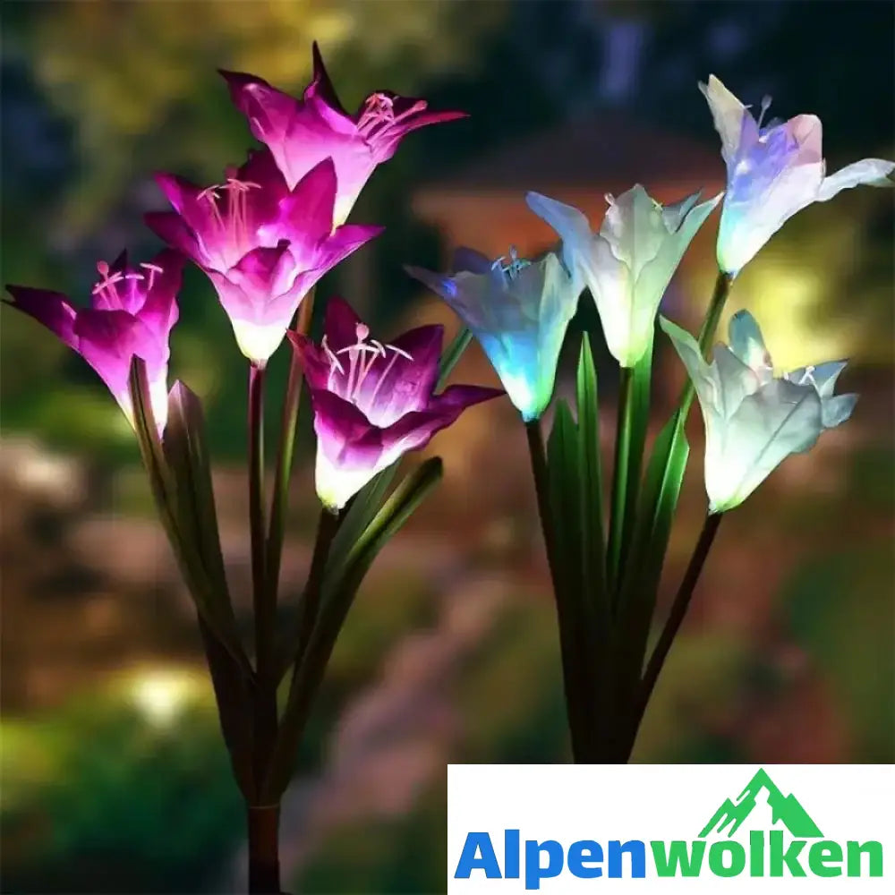 Alpenwolken - Solarbetriebene LED-Blume, Solar Garten Stake Lichter