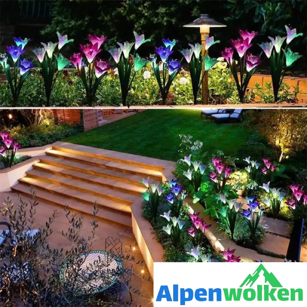 Alpenwolken - Solarbetriebene LED-Blume, Solar Garten Stake Lichter