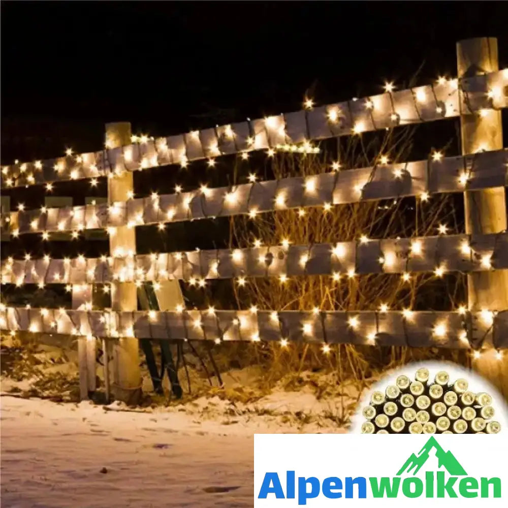 Alpenwolken - Solarbetriebene LED-Lichterkette warmweiss