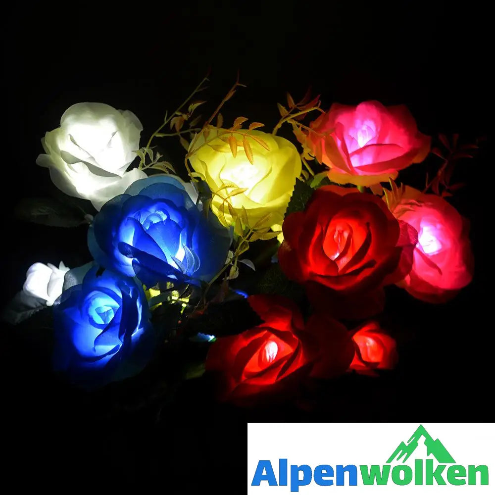 Alpenwolken - Solarbetriebenes LED-Rosenlicht