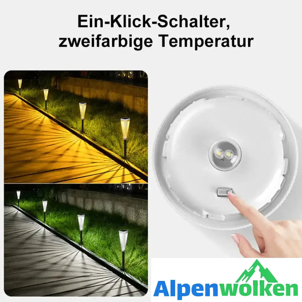 Alpenwolken - Solarleuchte Regenschirm Garten dekorative Landschaftsleuchte (2 Stück)