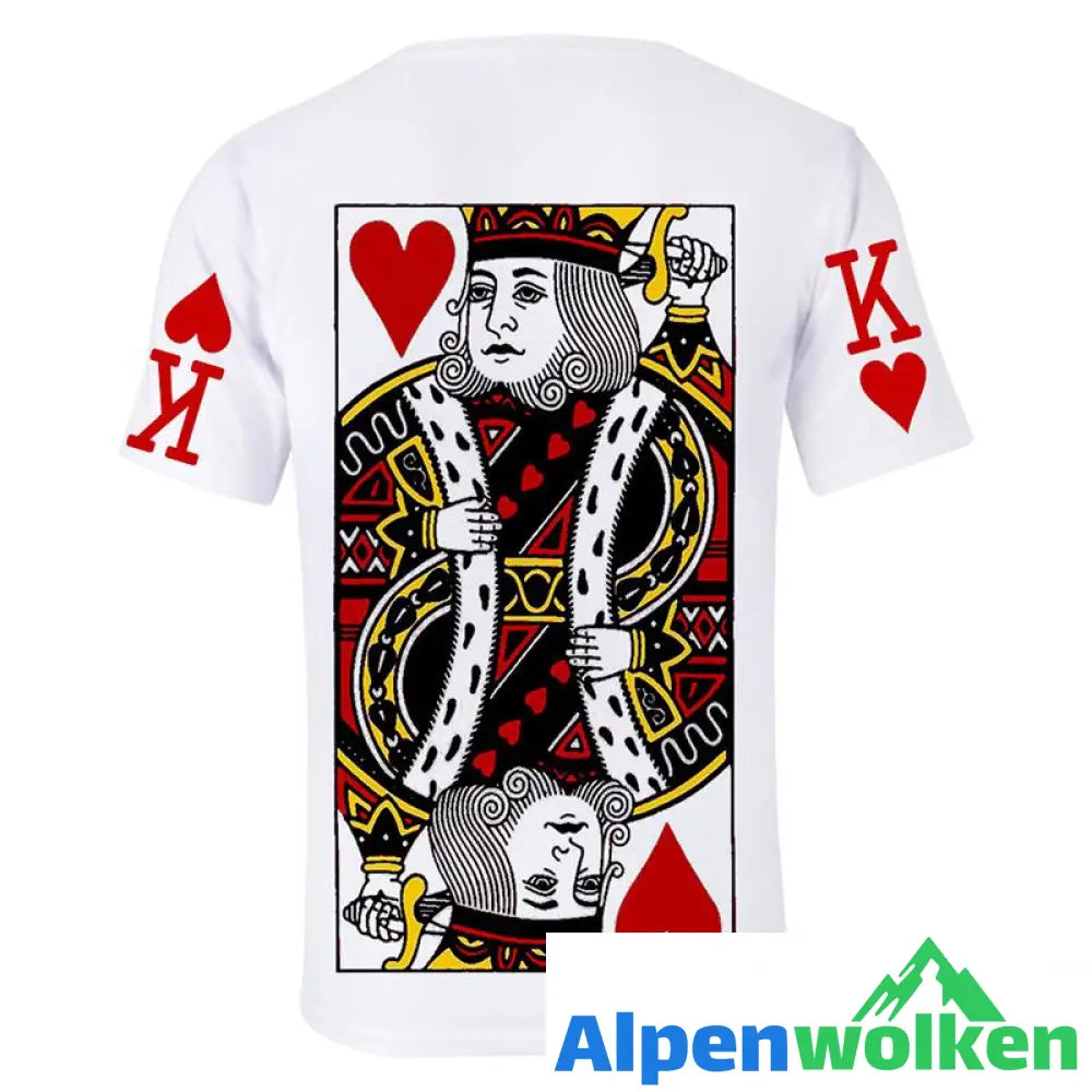 Alpenwolken - Sommer 3D Poker lose T-Shirt