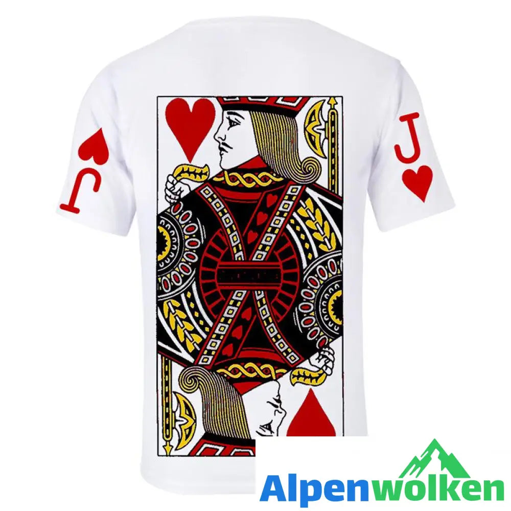 Alpenwolken - Sommer 3D Poker lose T-Shirt