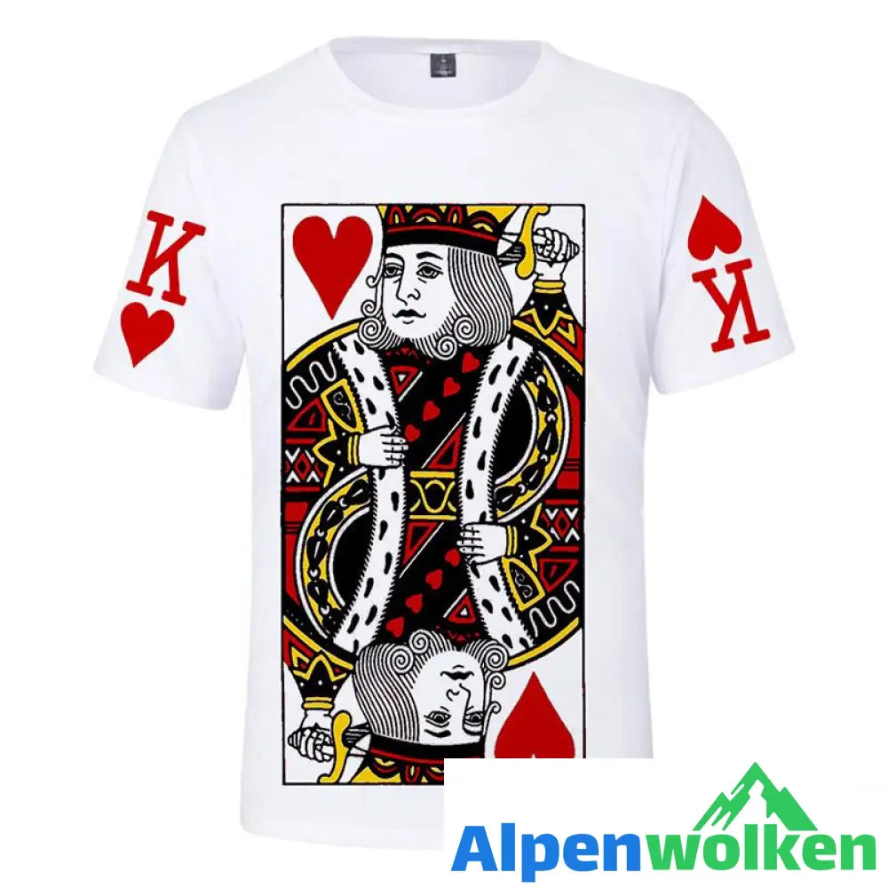 Alpenwolken - Sommer 3D Poker lose T-Shirt