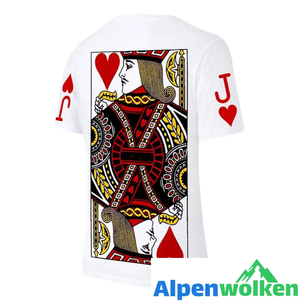 Alpenwolken - Sommer 3D Poker lose T-Shirt