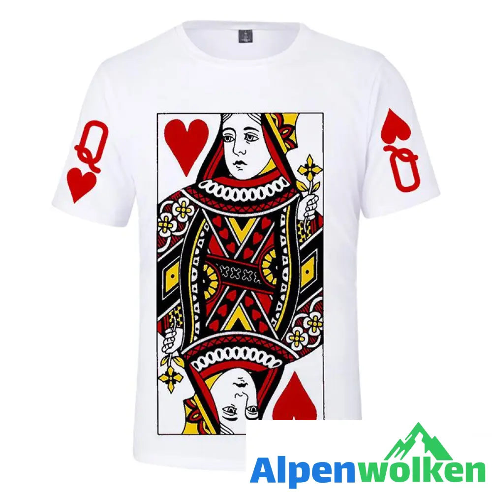 Alpenwolken - Sommer 3D Poker lose T-Shirt