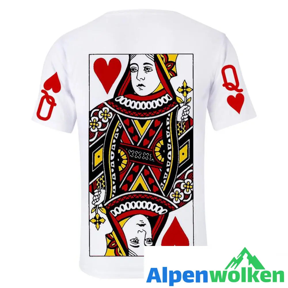 Alpenwolken - Sommer 3D Poker lose T-Shirt