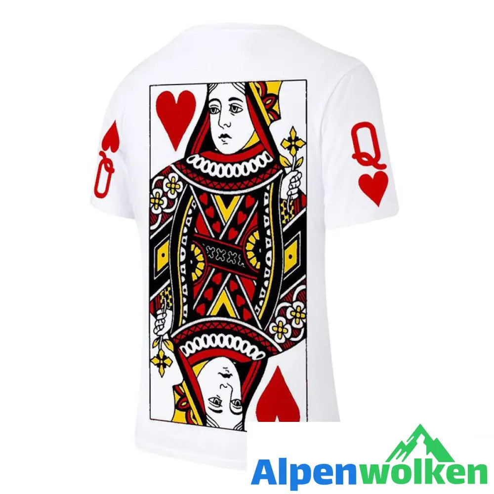 Alpenwolken - Sommer 3D Poker lose T-Shirt