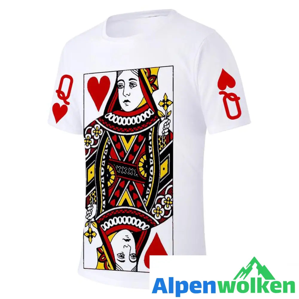 Alpenwolken - Sommer 3D Poker lose T-Shirt