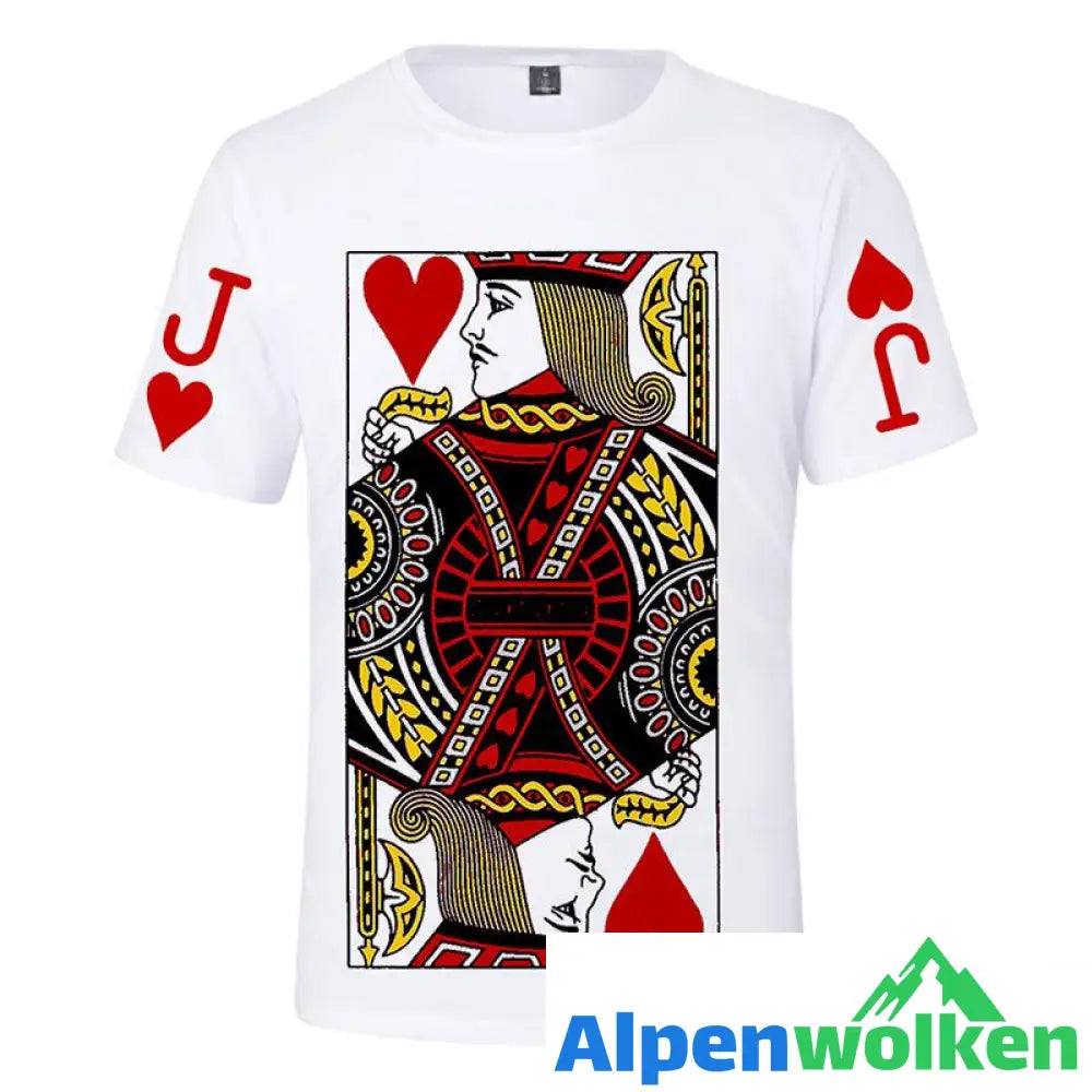 Alpenwolken - Sommer 3D Poker lose T-Shirt