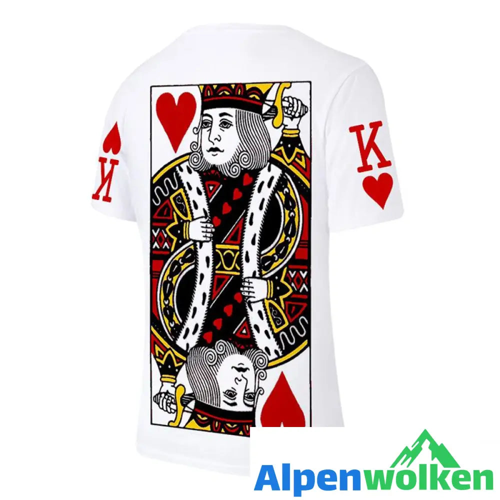 Alpenwolken - Sommer 3D Poker lose T-Shirt