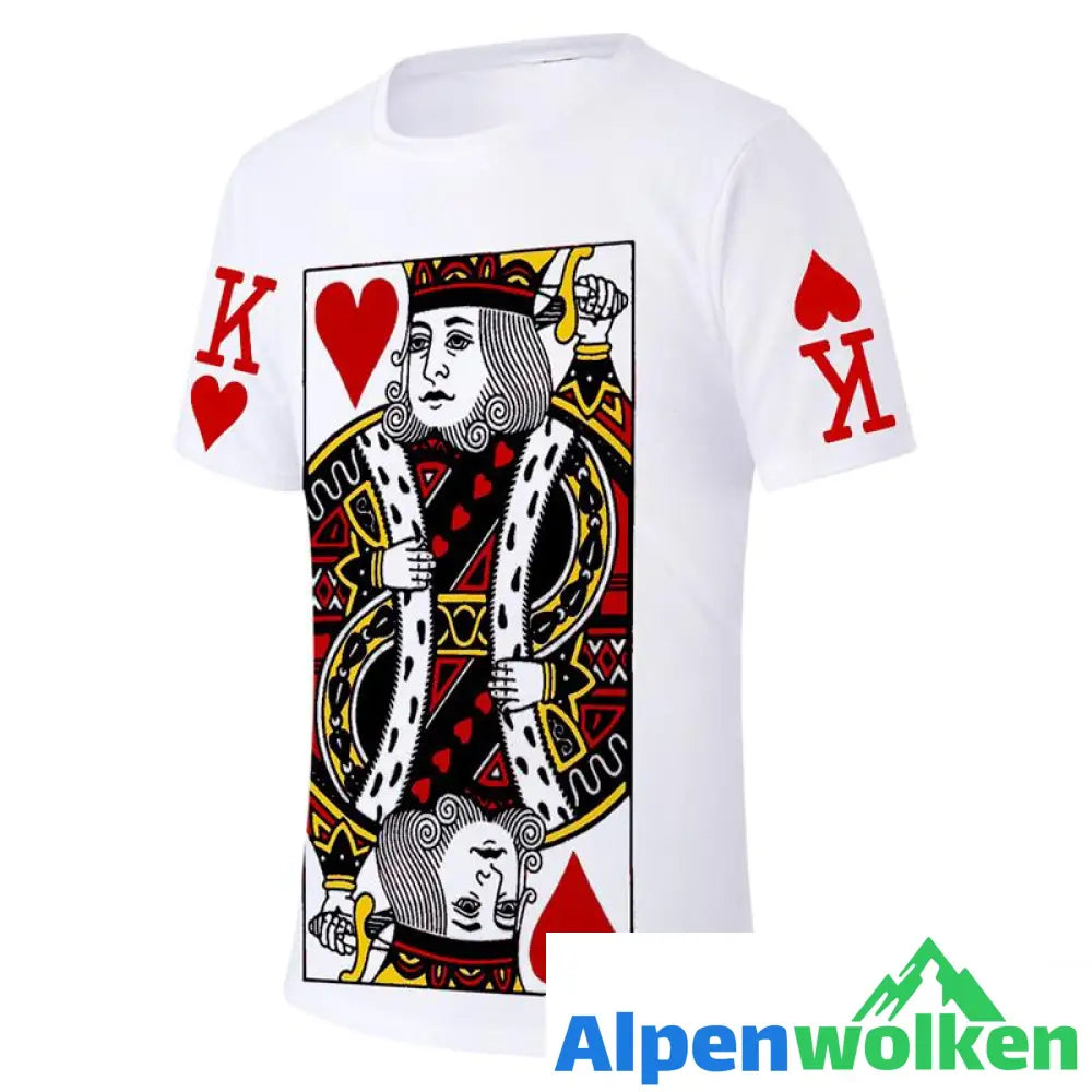 Alpenwolken - Sommer 3D Poker lose T-Shirt