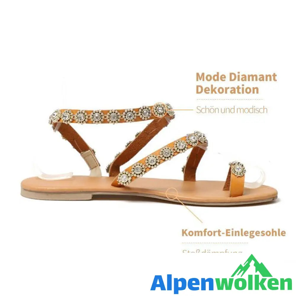 Alpenwolken - Sommer Diamant Blume Sandalen