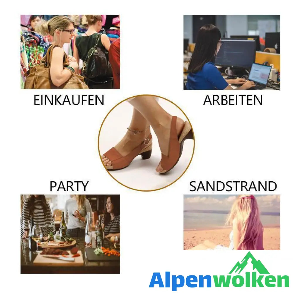 Alpenwolken - Sommer Elegante Sandalette für Frauen