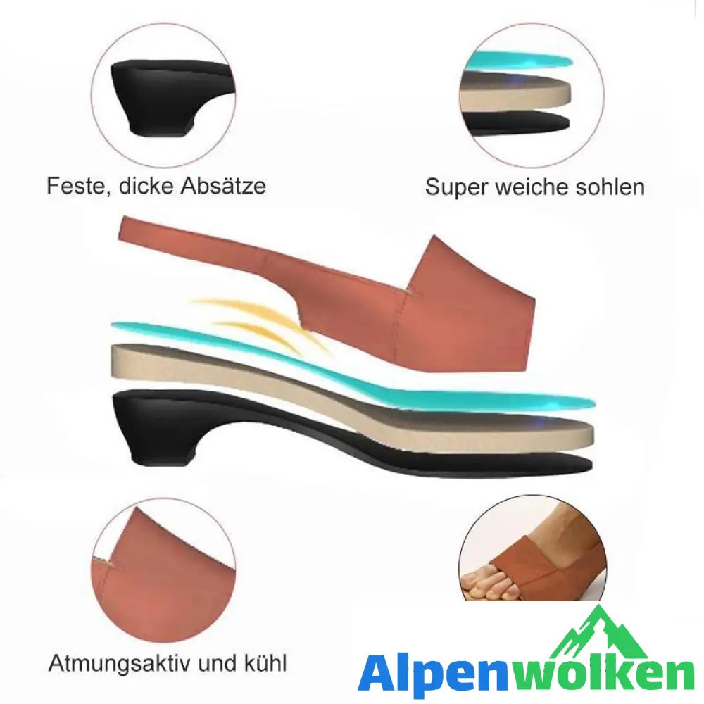 Alpenwolken - Sommer Elegante Sandalette für Frauen