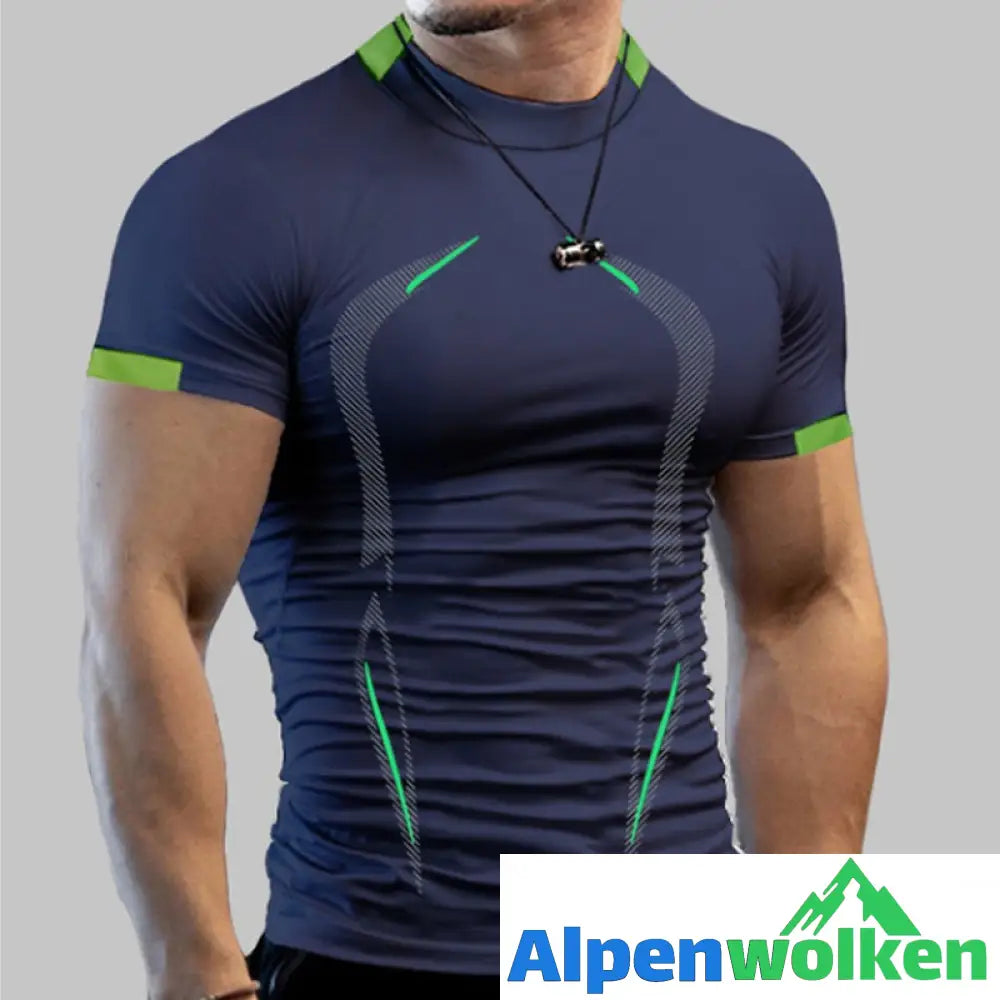 Alpenwolken - Sommer-Fitness-T-Shirt Für Herren