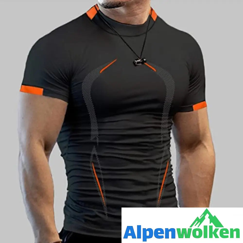 Alpenwolken - Sommer-Fitness-T-Shirt Für Herren