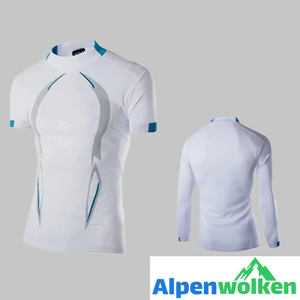 Alpenwolken - Sommer-Fitness-T-Shirt Für Herren