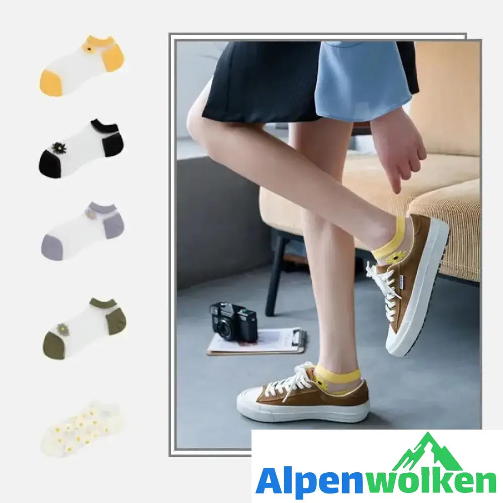 Alpenwolken - Sommer Gänseblümchen Socken