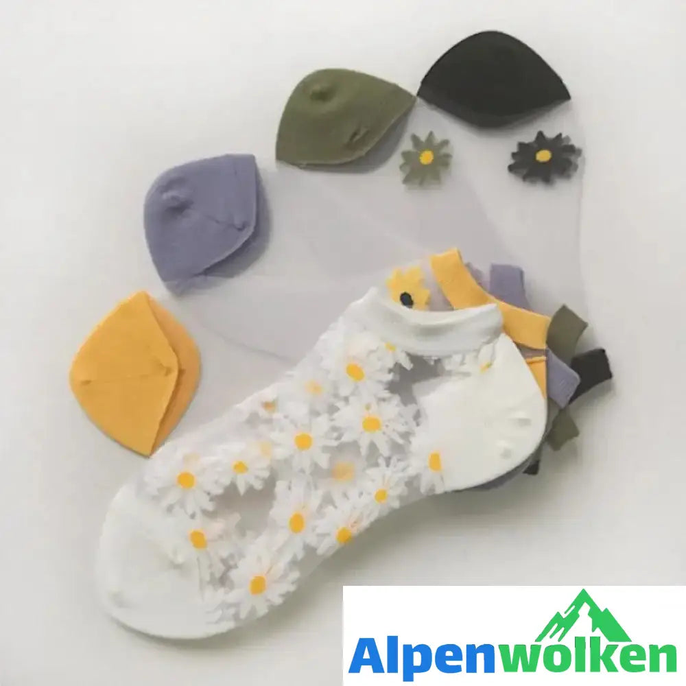 Alpenwolken - Sommer Gänseblümchen Socken