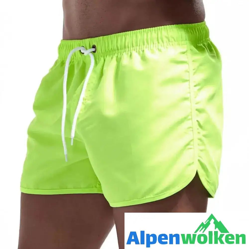 Alpenwolken - Sommer Herren Strand Badehose Gelb