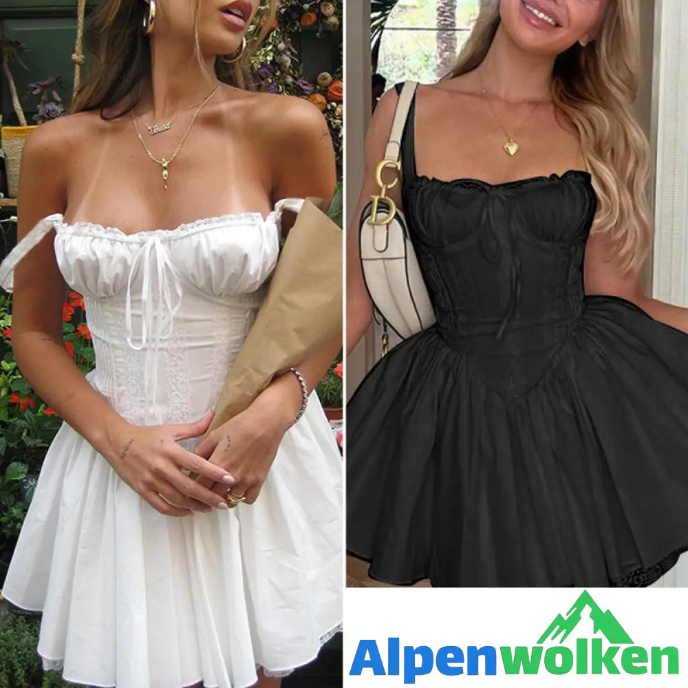 Alpenwolken - 🎉Sommer-Specials🎉Neckholderkleid in A-Linie mit figurbetonter Taille