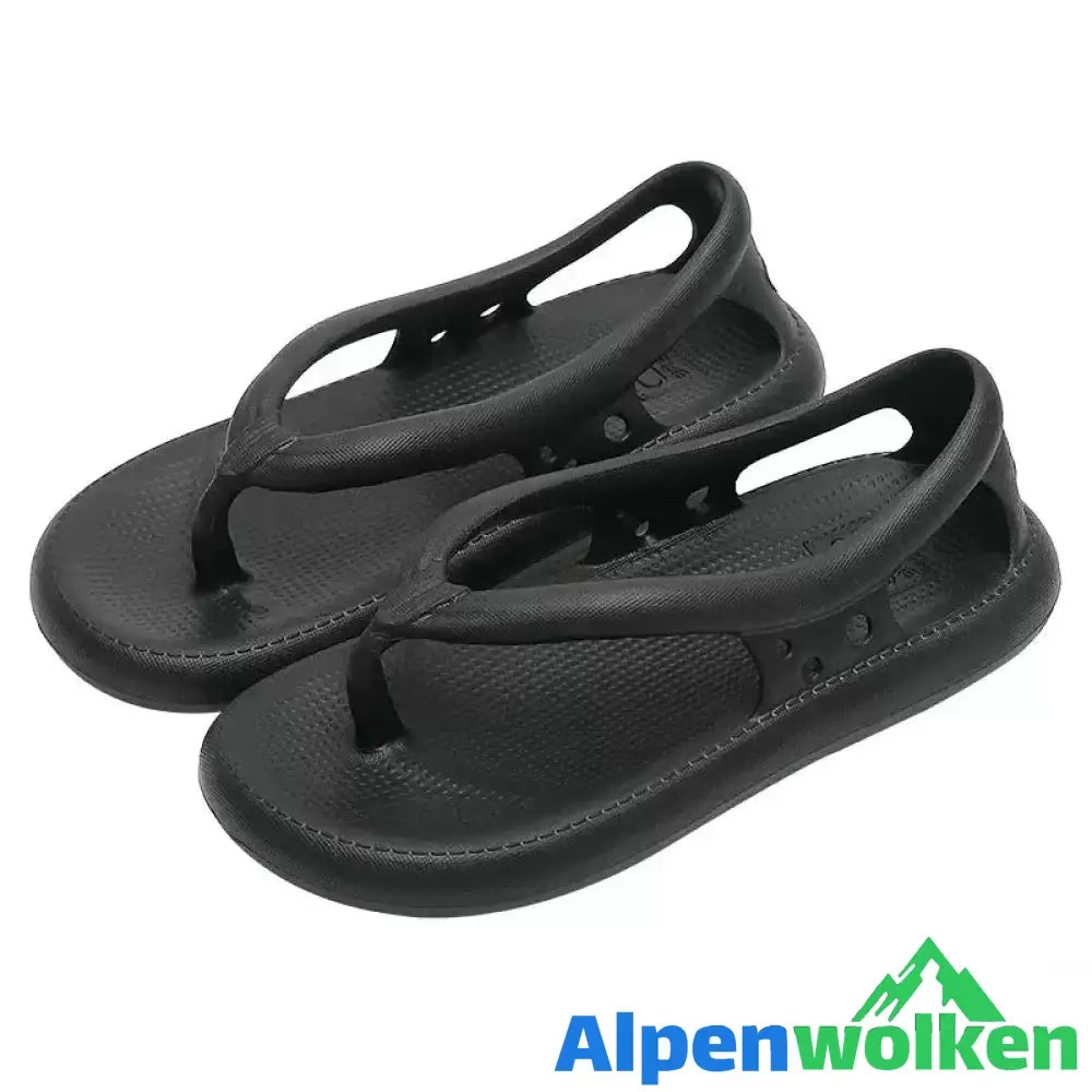 Alpenwolken - Sommer Strand Rutschfeste Flip-Flops schwarz